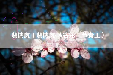 裴擒虎（裴擒虎:峡谷第一节奏王）