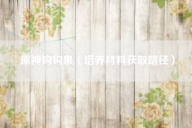 原神钩钩果（培养材料获取路径）