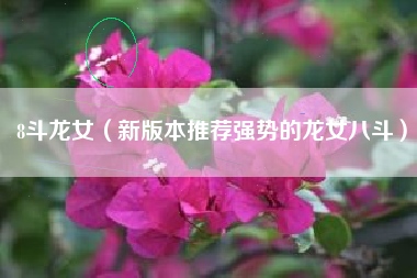 8斗龙女（新版本推荐强势的龙女八斗）