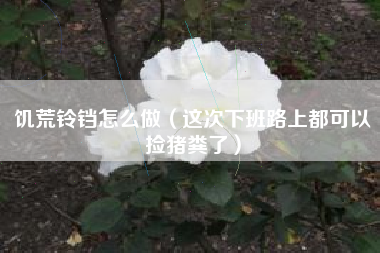 饥荒铃铛怎么做（这次下班路上都可以捡猪粪了）