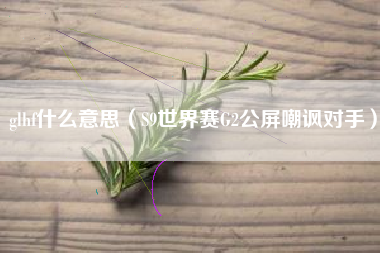glhf什么意思（S9世界赛G2公屏嘲讽对手）