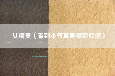 女精灵（看到本尊真身精致颜值）