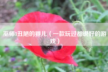 巫师3丑陋的婴儿（一款玩过都说好的游戏）