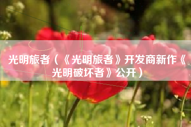 光明旅者（《光明旅者》开发商新作《光明破坏者》公开）