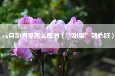 qq自动回复怎么取消（“甜腻”到心脏）