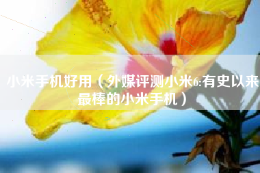 小米手机好用（外媒评测小米6:有史以来最棒的小米手机）