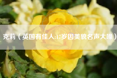 克莉（英国有佳人:17岁因美貌名声大噪）