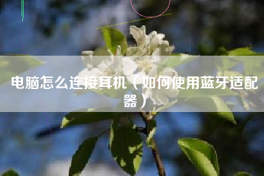 电脑怎么连接耳机（如何使用蓝牙适配器）