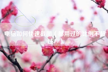 电脑如何快速截图（都用过的比例不超过3%）