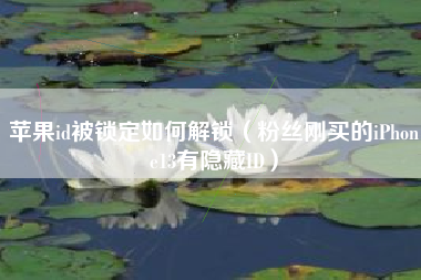 苹果id被锁定如何解锁（粉丝刚买的iPhone13有隐藏ID）
