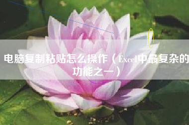 电脑复制粘贴怎么操作（Excel中最复杂的功能之一）