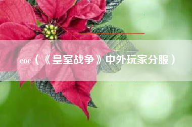 coc（《皇室战争》中外玩家分服）