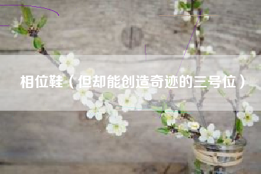 相位鞋（但却能创造奇迹的三号位）