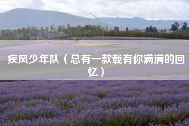疾风少年队（总有一款载有你满满的回忆）