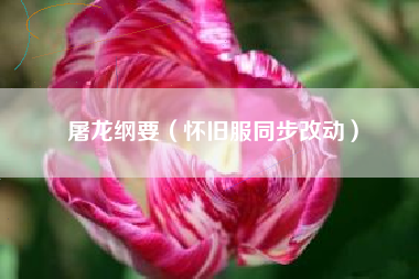 屠龙纲要（怀旧服同步改动）