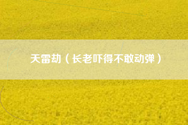 天雷劫（长老吓得不敢动弹）