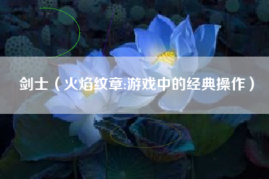 剑士（火焰纹章:游戏中的经典操作）