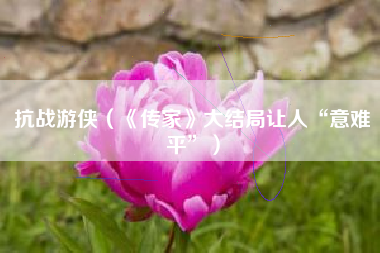 抗战游侠（《传家》大结局让人“意难平”）
