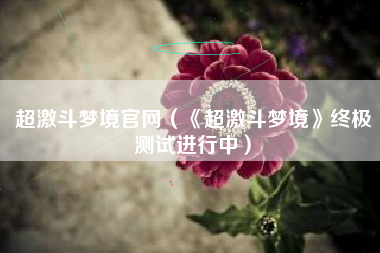 超激斗梦境官网（《超激斗梦境》终极测试进行中）