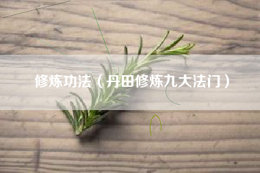 修炼功法（丹田修炼九大法门）