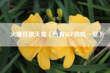火爆狂飙天堂（所有XGP游戏一览）
