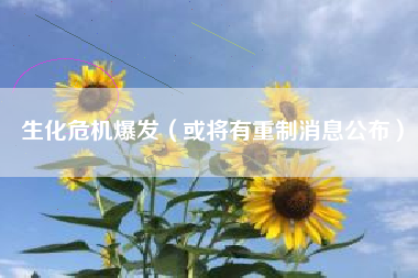 生化危机爆发（或将有重制消息公布）