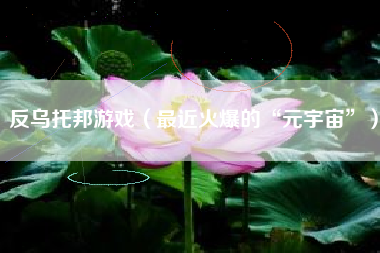反乌托邦游戏（最近火爆的“元宇宙”）