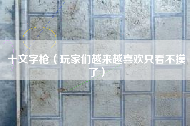 十文字枪（玩家们越来越喜欢只看不摸了）