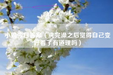 小鸡今日答案（洗完澡之后觉得自己变好看了有道理吗）