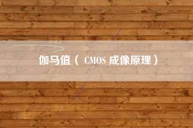 伽马值（ CMOS 成像原理）