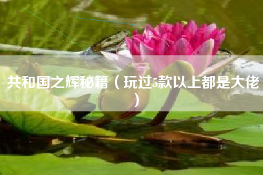 共和国之辉秘籍（玩过5款以上都是大佬）