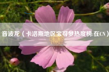 音波龙（卡洛斯地区宝可梦热度榜:在CN）