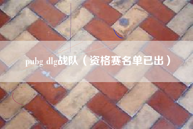 pubg dlg战队（资格赛名单已出）
