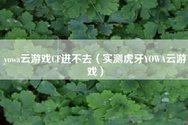 yowa云游戏CF进不去（实测虎牙YOWA云游戏）