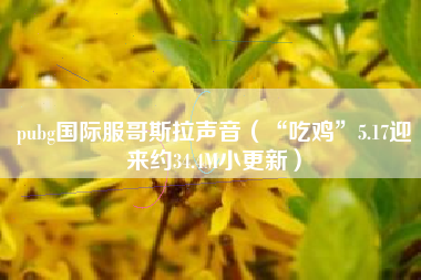 pubg国际服哥斯拉声音（“吃鸡”5.17迎来约34.4M小更新）