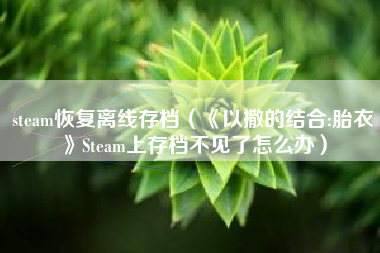 steam恢复离线存档（《以撒的结合:胎衣》Steam上存档不见了怎么办）