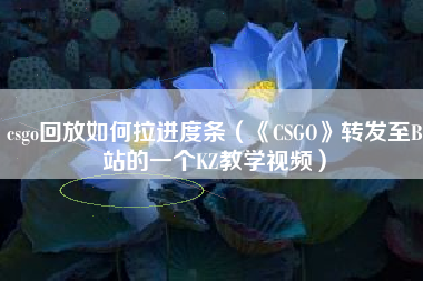 csgo回放如何拉进度条（《CSGO》转发至B站的一个KZ教学视频）