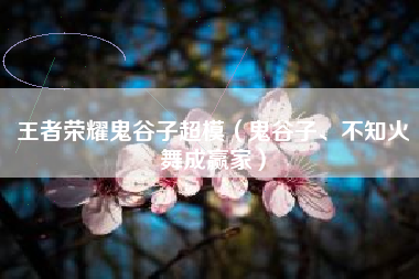 王者荣耀鬼谷子超模（鬼谷子、不知火舞成赢家）