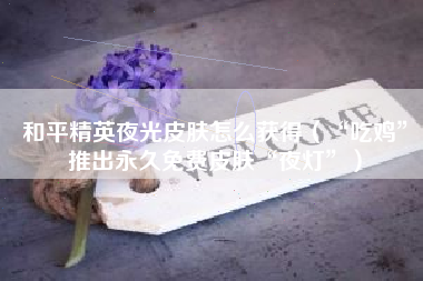 和平精英夜光皮肤怎么获得（“吃鸡”推出永久免费皮肤“夜灯”）