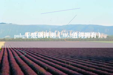 pubg平底锅评测（MG3值得拥有）