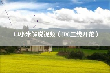 lol小米解说视频（JDG三线开花）