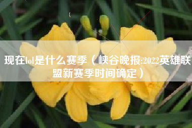 现在lol是什么赛季（峡谷晚报:2022英雄联盟新赛季时间确定）