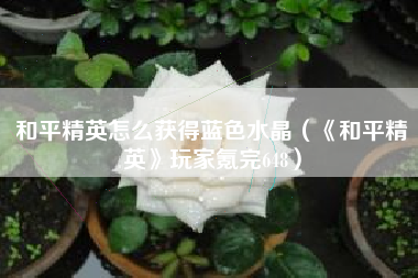 和平精英怎么获得蓝色水晶（《和平精英》玩家氪完648）