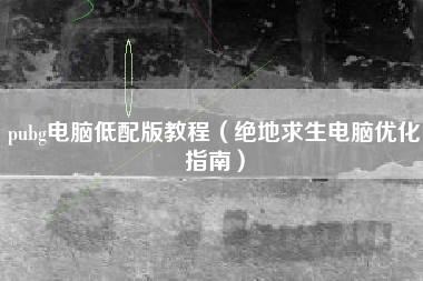 pubg电脑低配版教程（绝地求生电脑优化指南）