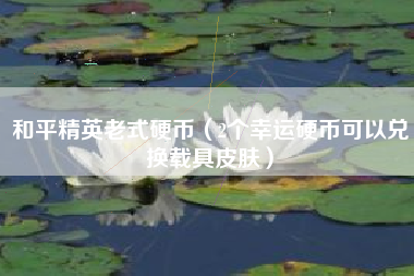 和平精英老式硬币（2个幸运硬币可以兑换载具皮肤）