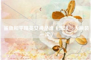鲨鱼和平精英女神是谁（淘汰一人换装一次）