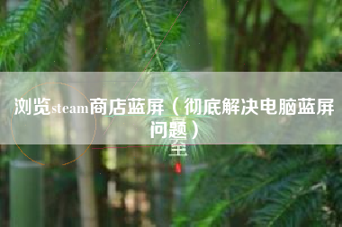 浏览steam商店蓝屏（彻底解决电脑蓝屏问题）