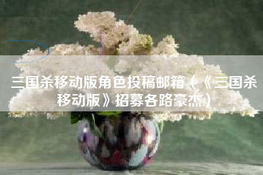 三国杀移动版角色投稿邮箱（《三国杀移动版》招募各路豪杰）