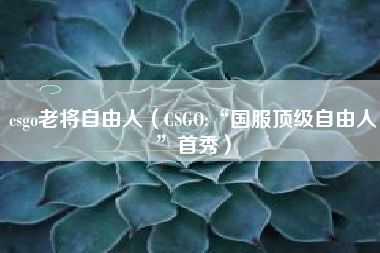 csgo老将自由人（CSGO:“国服顶级自由人”首秀）