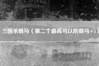 三国杀惧马（第二个最高可以防御马+5）